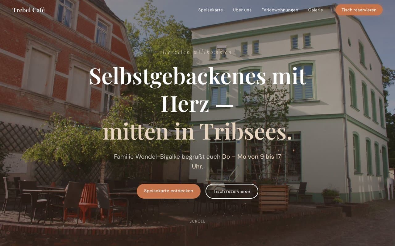 Screenshot: Trebel Café Tribsees