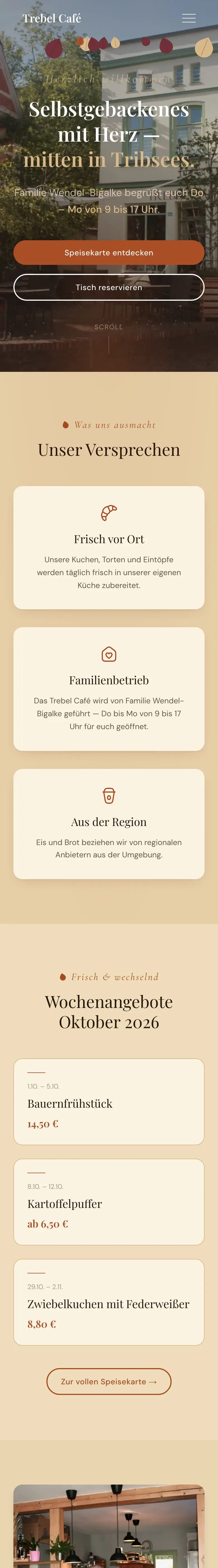 Trebel Café Tribsees auf dem Smartphone